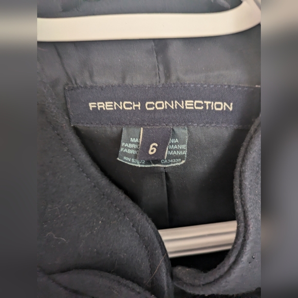 French Connection Ruffle Wool Coat - Picture 9 of 9